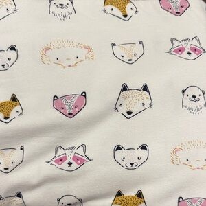 Fabric by the yard Animal Print with Pink and Yellow Accents